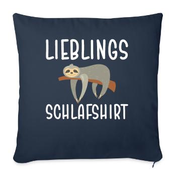 Lieblings Schlafshirt - Sofakissenbezug 45 x 45 cm - Navy - Vorne