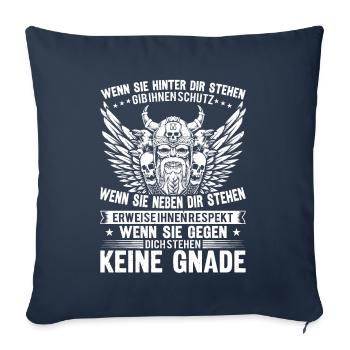 Wenn Sie Hinter Dir Stehen - Sofakissenbezug 45 x 45 cm - Navy - Vorne