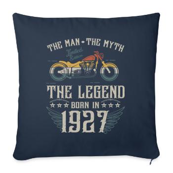 The man the myth the legend born in 1927 gift - Sofa pillowcase 17,3'' x 17,3'' (45 x 45 cm) - navy - Front