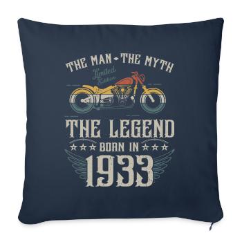 The man the myth the legend born in 1933 gift - Sofa pillowcase 17,3'' x 17,3'' (45 x 45 cm) - navy - Front