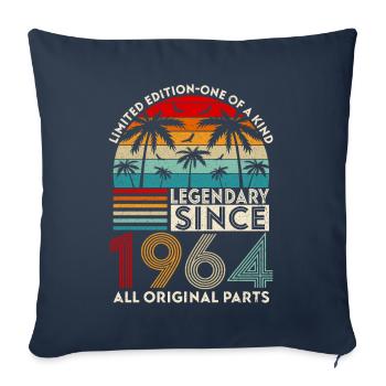 Légendaire Depuis 1964 Toutes Les Pièces D'origine - Housse de coussin décorative 45 x 45 cm - bleu marine - Devant
