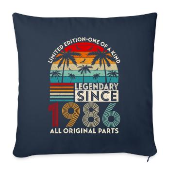 Légendaire Depuis 1986 Toutes Les Pièces D'origine - Housse de coussin décorative 45 x 45 cm - bleu marine - Devant