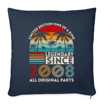 Légendaire Depuis 2008 Toutes Les Pièces D'origine - Housse de coussin décorative 45 x 45 cm - bleu marine - Devant