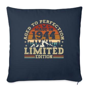 Retro birthday present from the year 1944 - Sofa pillowcase 17,3'' x 17,3'' (45 x 45 cm) - navy - Front