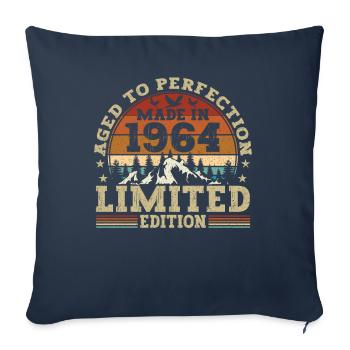 Retro birthday present from the vintage 1964 - Sofa pillowcase 17,3'' x 17,3'' (45 x 45 cm) - navy - Front