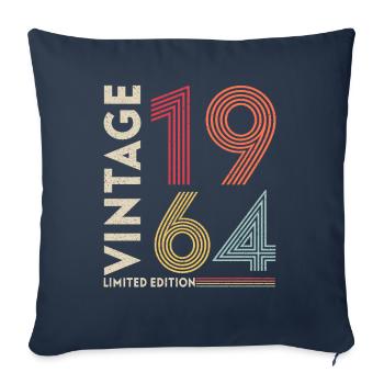 Millésime 1964 Original - Housse de coussin décorative 45 x 45 cm - bleu marine - Devant