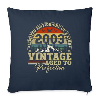 Édition limitée 2003 - Housse de coussin décorative 45 x 45 cm - bleu marine - Devant
