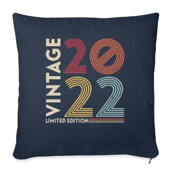 Vintage Legendary since 2022 Birthday - Sofa pillowcase 17,3'' x 17,3'' (45 x 45 cm) - navy - Front
