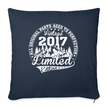 Born 2017 Vintage Retro Anniversary - Sofa pillowcase 17,3'' x 17,3'' (45 x 45 cm) - navy - Front
