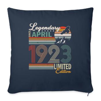 MILLÉSIME AVRIL 1923 ÉDITION LIMITÉE - Housse de coussin décorative 45 x 45 cm - bleu marine - Devant