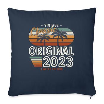 Awesome Since 2023 Birthday 2023 Vintage 2023 - Sofa pillowcase 17,3'' x 17,3'' (45 x 45 cm) - navy - Front