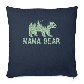 "Forest Mama Bear" for mom - Sofa pillowcase 17,3'' x 17,3'' (45 x 45 cm) - navy - Front
