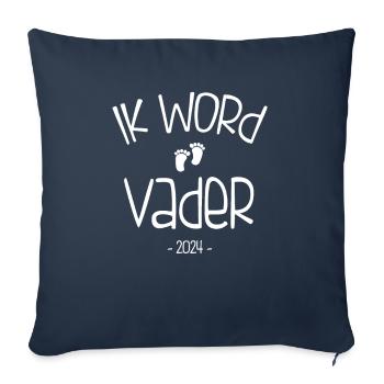 Wordt Vader In 2024 - Housse de coussin décorative 45 x 45 cm - bleu marine - Devant