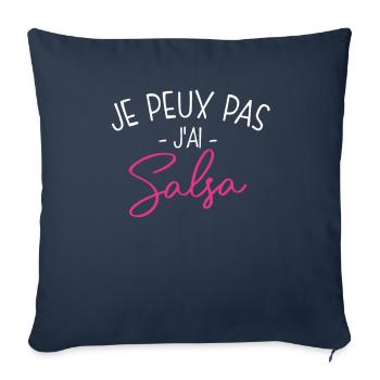 Pas Dispo, Salsa M'appelle - Housse de coussin décorative 45 x 45 cm - bleu marine - Devant