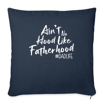Pas de cagoule comme la paternité - Housse de coussin décorative 45 x 45 cm - bleu marine - Devant