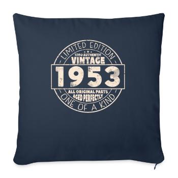 Vintage Anniversary 1953 - Sofa pillowcase 17,3'' x 17,3'' (45 x 45 cm) - navy - Front