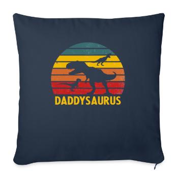 Daddysaurus - Sofa pillowcase 17,3'' x 17,3'' (45 x 45 cm) - navy - Front