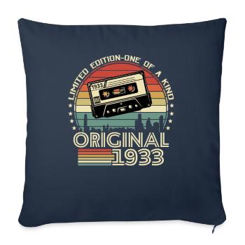 Original 1933 Vintage Vintage Birthday Retro - Sofa pillowcase 17,3'' x 17,3'' (45 x 45 cm) - navy - Front