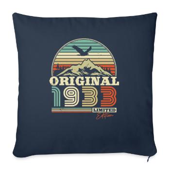 Édition limitée 1933 Original Cadeau d’anniversaire - Housse de coussin décorative 45 x 45 cm - bleu marine - Devant