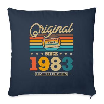 Original since 1983 Limited Edition - Sofa pillowcase 17,3'' x 17,3'' (45 x 45 cm) - navy - Front