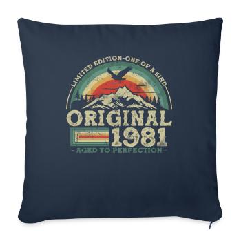 Original depuis 1981 Édition limitée - Housse de coussin décorative 45 x 45 cm - bleu marine - Devant