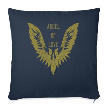 Angel of Love - Sofa pillowcase 17,3'' x 17,3'' (45 x 45 cm) - navy - Front
