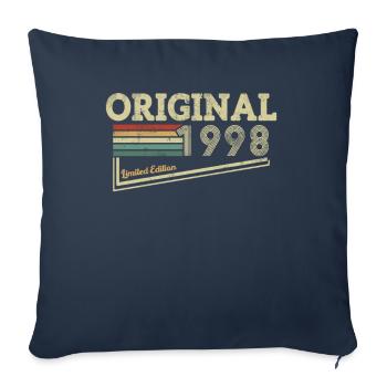 Cadeau Geburtstag Vintage 1998 45 Jahre - Housse de coussin décorative 45 x 45 cm - bleu marine - Devant