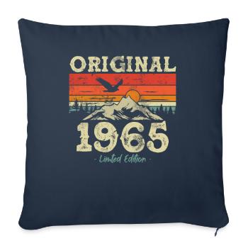 Geburtstagsgeschenk 1965 Limitierte Auflage - Housse de coussin décorative 45 x 45 cm - bleu marine - Devant