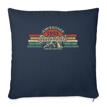 Ingenious 1951 Original - Birthday Gift - Sofa pillowcase 17,3'' x 17,3'' (45 x 45 cm) - navy - Front