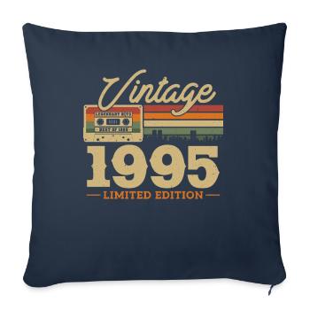 1995 - 28/29 years birthday - Sofa pillowcase 17,3'' x 17,3'' (45 x 45 cm) - navy - Front