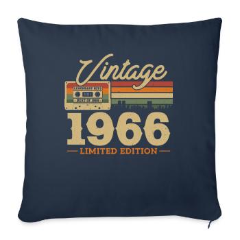 1966 - 57/58th anniversary - Sofa pillowcase 17,3'' x 17,3'' (45 x 45 cm) - navy - Front
