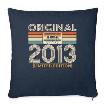 Édition Vintage Anniversaire 2013 - Housse de coussin décorative 45 x 45 cm - bleu marine - Devant