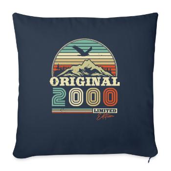 Année de naissance légendaire des années 2000 - Housse de coussin décorative 45 x 45 cm - bleu marine - Devant