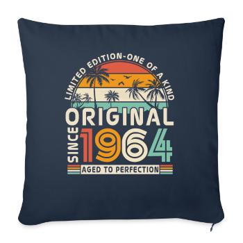 Vintage Original 1964 Geburtstagsgeschenk - Sofakissenbezug 45 x 45 cm - Navy - Vorne