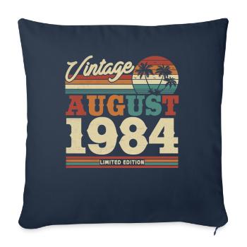 Vintage Birthday Gift 1984 - Sofa pillowcase 17,3'' x 17,3'' (45 x 45 cm) - navy - Front