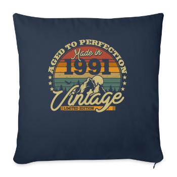 Vintage Gift 1991 - Sofa pillowcase 17,3'' x 17,3'' (45 x 45 cm) - navy - Front