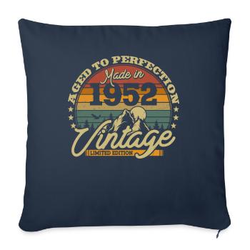 Vintage Gift 1952 - 71/72 Years - Sofa pillowcase 17,3'' x 17,3'' (45 x 45 cm) - navy - Front