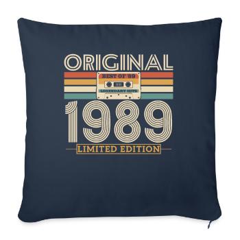 Legendary year 1989 - Sofa pillowcase 17,3'' x 17,3'' (45 x 45 cm) - navy - Front