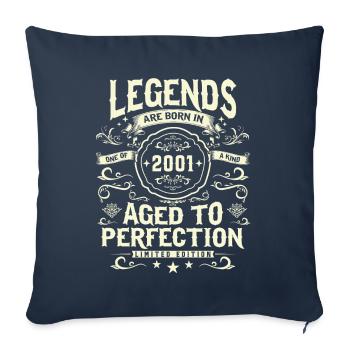 Legendary 22nd birthday 2001 - Sofa pillowcase 17,3'' x 17,3'' (45 x 45 cm) - navy - Front