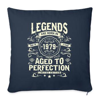 Millésime légendaire 1979 - Housse de coussin décorative 45 x 45 cm - bleu marine - Devant