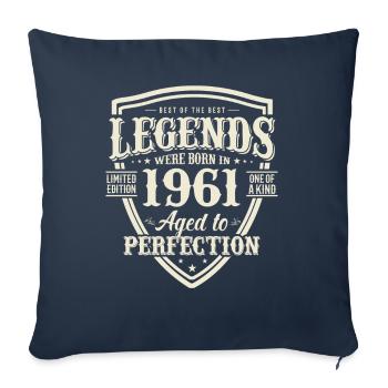 Birthday Gift Vintage 1961 62 Years - Sofa pillowcase 17,3'' x 17,3'' (45 x 45 cm) - navy - Front