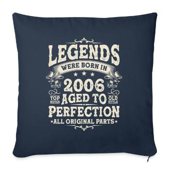 Légendes de 2006 - Housse de coussin décorative 45 x 45 cm - bleu marine - Devant