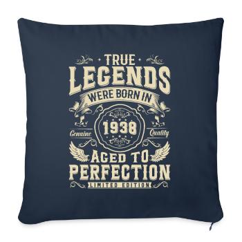 1938: True Legends Birthday Present - Sofa pillowcase 17,3'' x 17,3'' (45 x 45 cm) - navy - Front