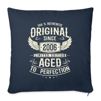 Vintage Birthday Gift 2006 - Sofa pillowcase 17,3'' x 17,3'' (45 x 45 cm) - navy - Front