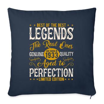 Geburtstag 90/91 - Vintage Legenden 1933 - Sofa pillowcase 17,3'' x 17,3'' (45 x 45 cm) - navy - Front
