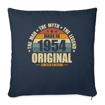 Mythos 1954: Limited Vintage Edition - Sofa pillowcase 17,3'' x 17,3'' (45 x 45 cm) - navy - Front