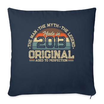 Unique since 2013 - Sofa pillowcase 17,3'' x 17,3'' (45 x 45 cm) - navy - Front