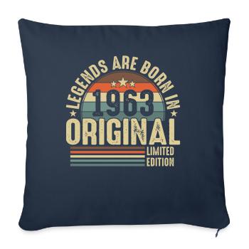 Legendäres 1963er Original - Sofakissenbezug 45 x 45 cm - Navy - Vorne
