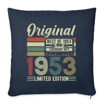1953 Jahrgang Geschenkideen - Sofakissenbezug 45 x 45 cm - Navy - Vorne