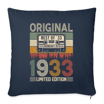 1933 - Born to Legend - Sofa pillowcase 17,3'' x 17,3'' (45 x 45 cm) - navy - Front